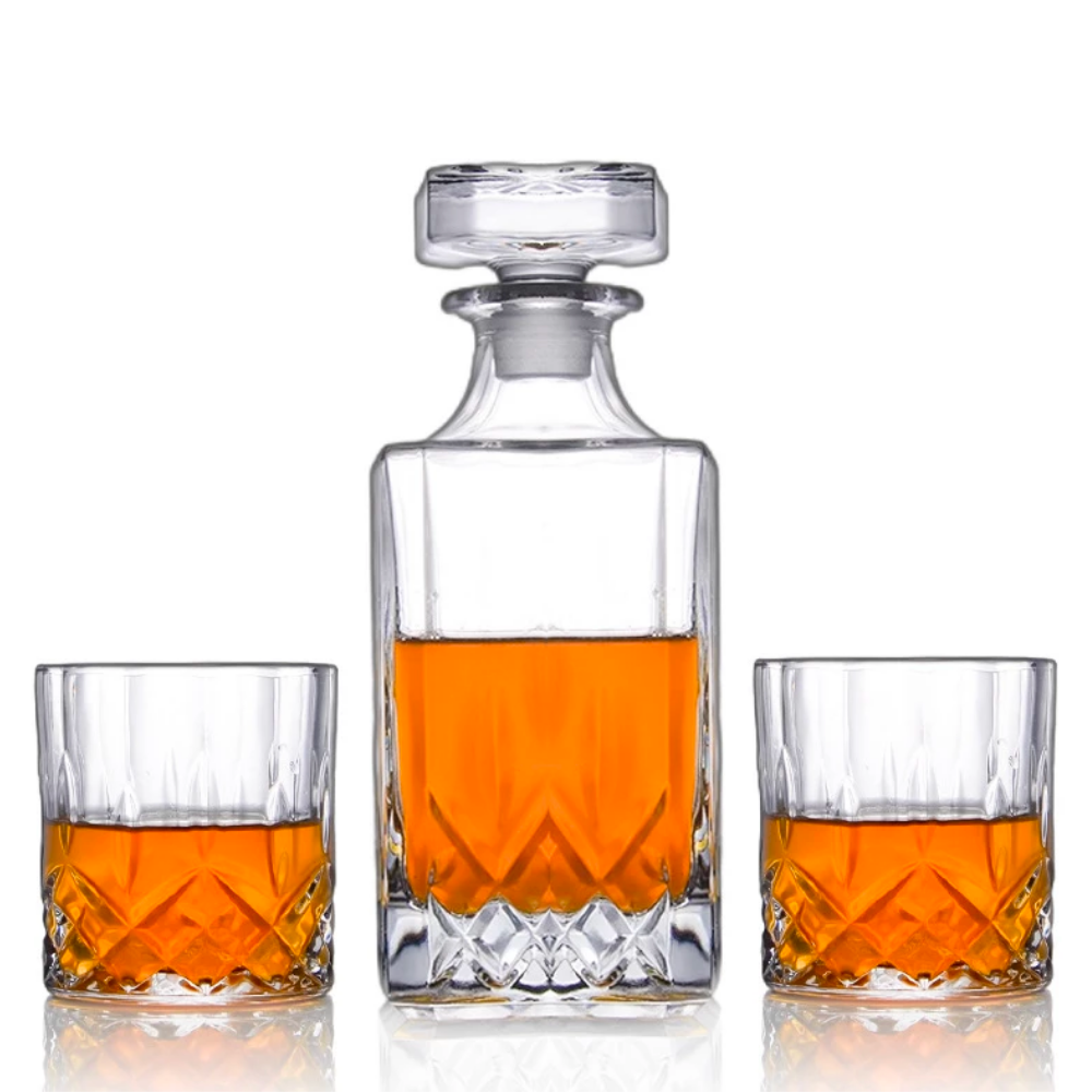 Whiskey Decanter High Class Crystal Glass Set