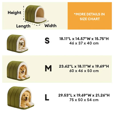 Cat & Dog Cave Bed – Snug Plush Pet House, Anti-Anxiety, Washable, Orthopedic Support (S–L)