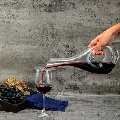 Slanted Red Wine Decanter Snail Shaped, Wine Carafe