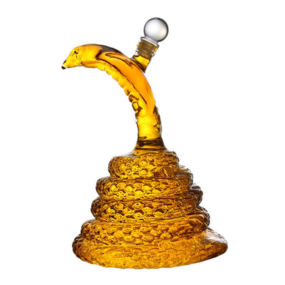 Snake Whiskey & Wine Decanter King Cobra Snakes Liquor Decanters - The Wine Savant Snake glass decanter