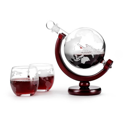Whiskey Decanter Wine Aerator Glass Set