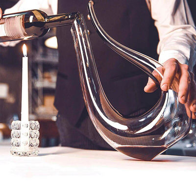 Crystal Clear U-Shaped Wine Decanter