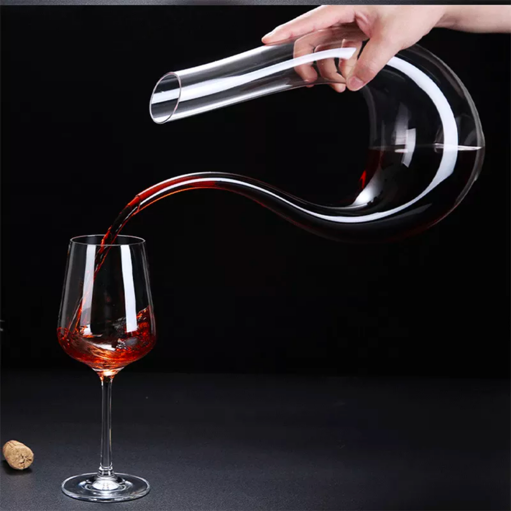 Small U-Shaped Crystal Wine Decanter