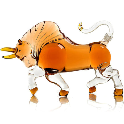 Glass Bull Liquor Decanter