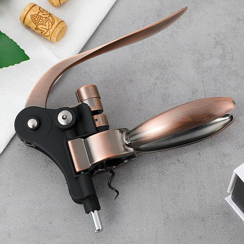 Professional Zinc Alloy Wine Opener - Premium Corkscrew & Bottle Opener for Effortless Opening"