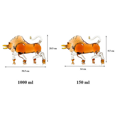 Glass Bull Liquor Decanter