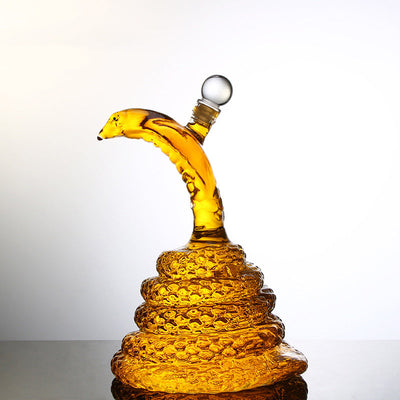 Snake Whiskey & Wine Decanter King Cobra Snakes Liquor Decanters - The Wine Savant Snake glass decanter