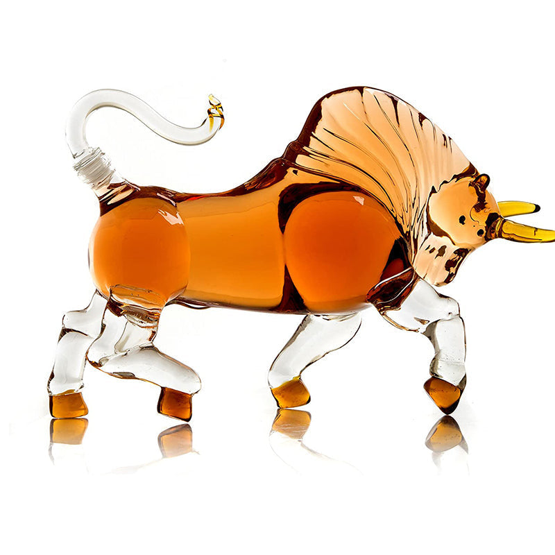 Glass Bull Liquor Decanter