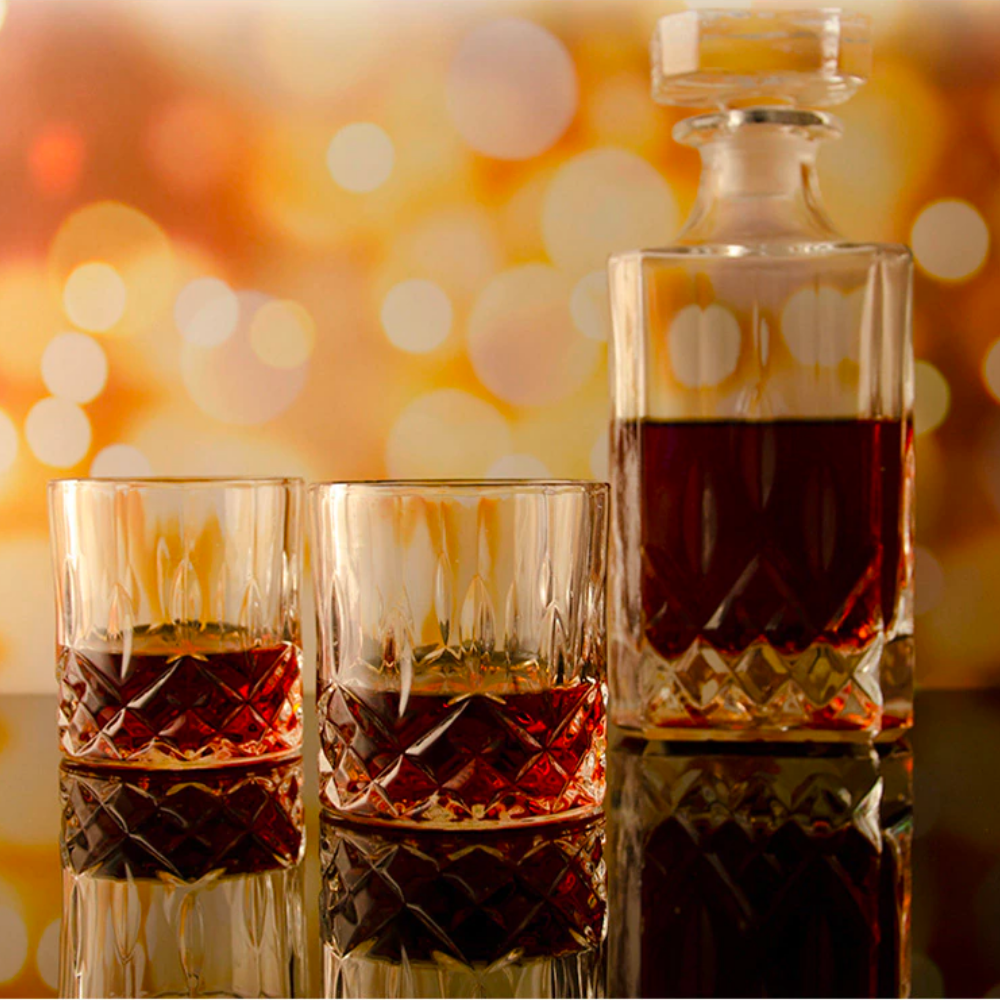 Whiskey Decanter High Class Crystal Glass Set