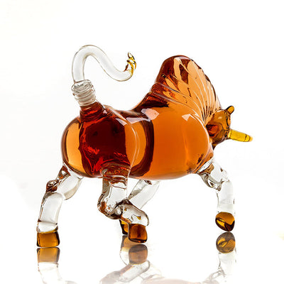 Glass Bull Liquor Decanter