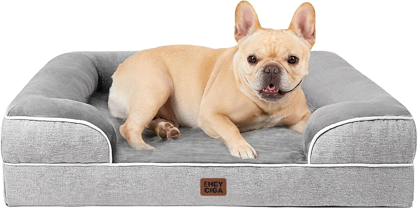 Orthopedic Memory-Foam Dog Sofa Bed for Large Dogs – Waterproof & Washable (M–XL)