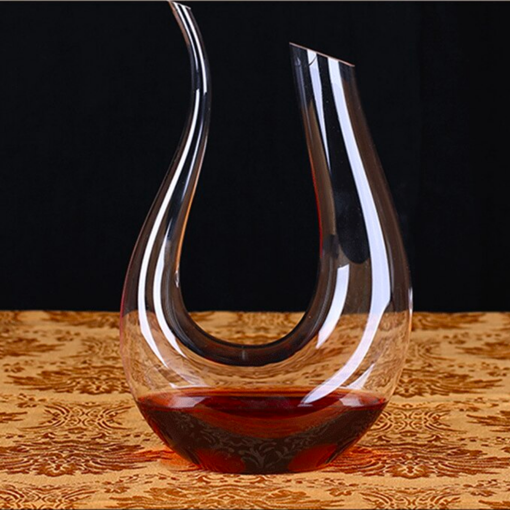 Large U-Shaped Crystal Wine Decanter