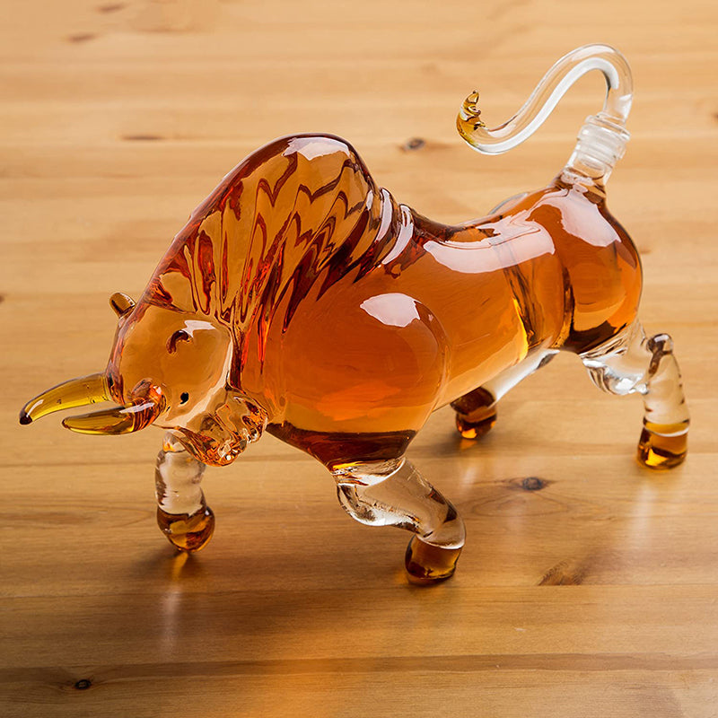 Glass Bull Liquor Decanter