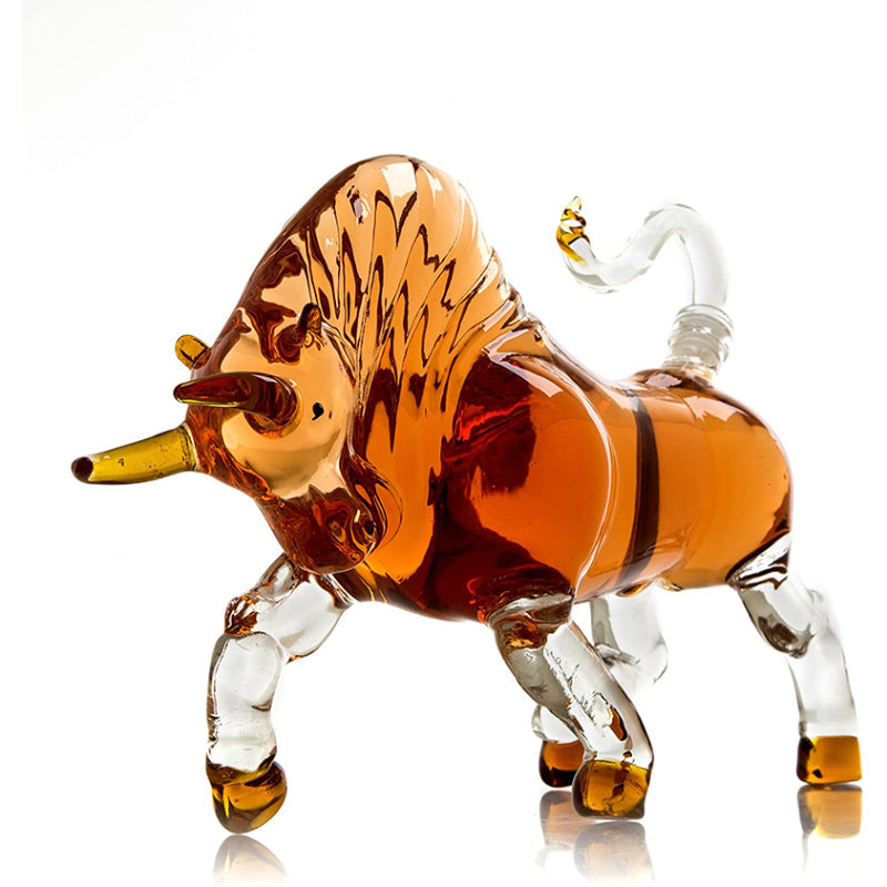 Glass Bull Liquor Decanter
