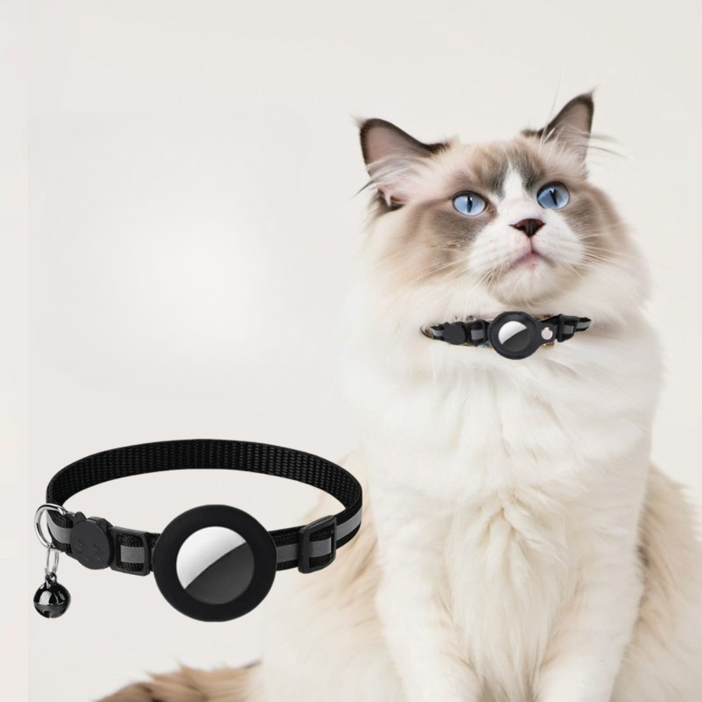 Cat Collar Nylon Reflective GPS Tracker Strap