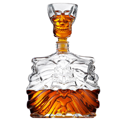 Cage And Geometric Design Glass Decanter For Whiskey