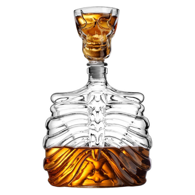 Cage And Geometric Design Glass Decanter For Whiskey