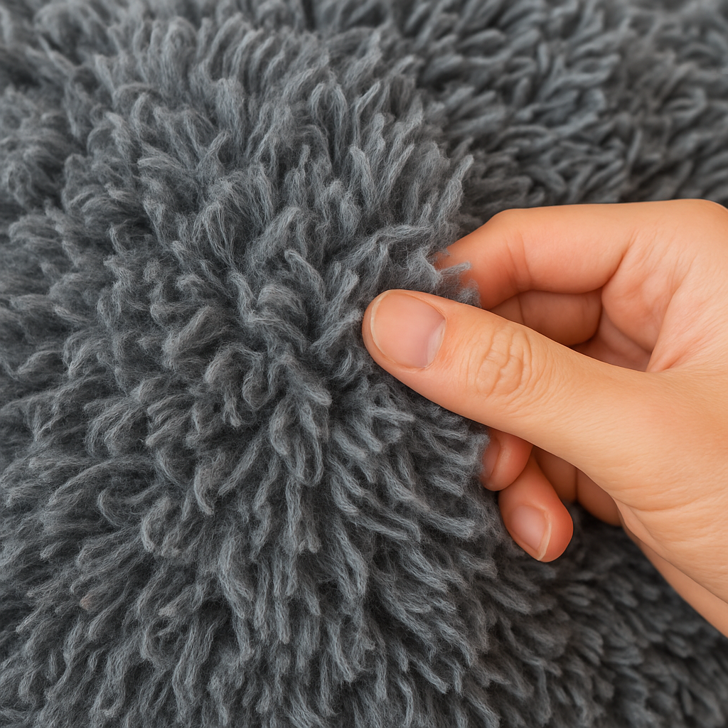 Calming Dog Bed – Anti-Anxiety Donut with Raised Rim, Self-Warming Faux Shag Fur