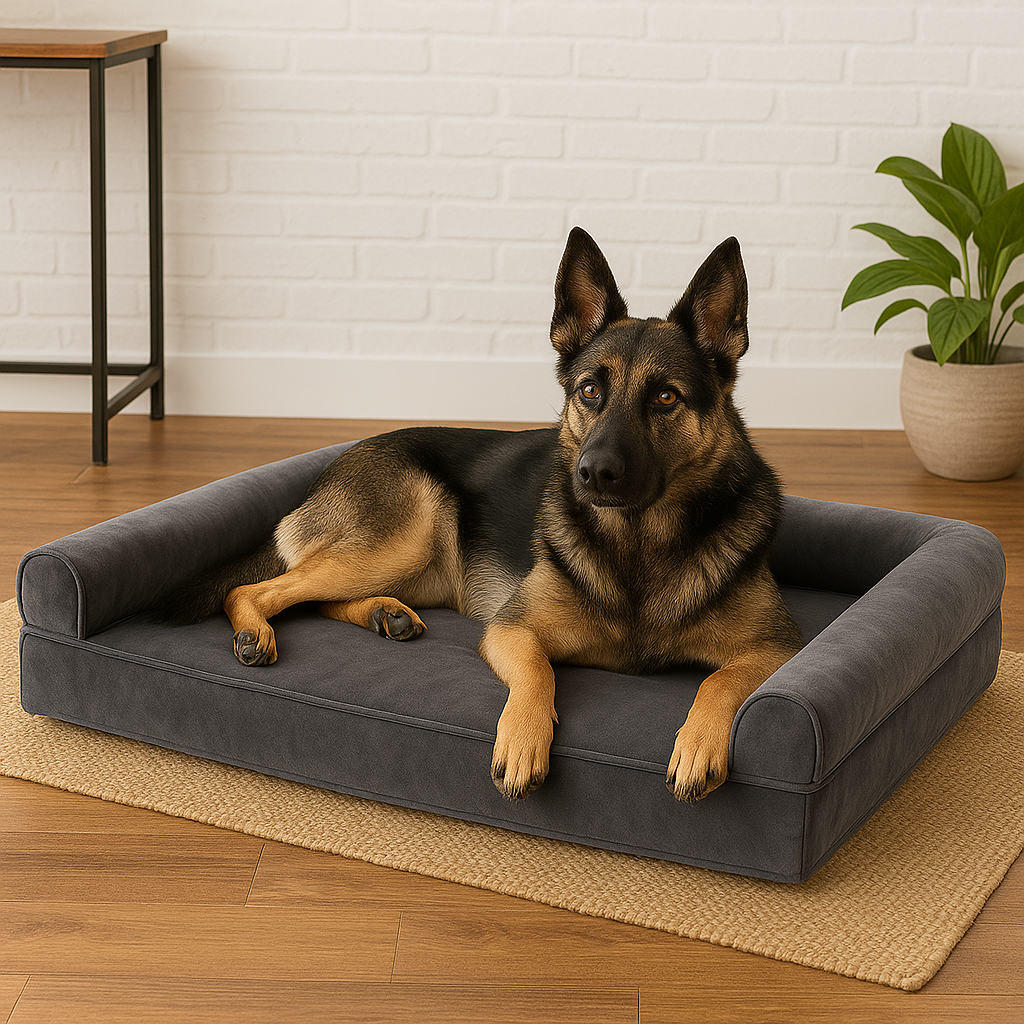 XL Orthopedic Dog Bed – Memory Foam Mattress for Large Dogs, Washable Cover, Non-Slip Base
