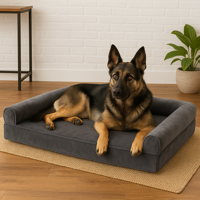 XL Orthopedic Dog Bed – Memory Foam Mattress for Large Dogs, Washable Cover, Non-Slip Base