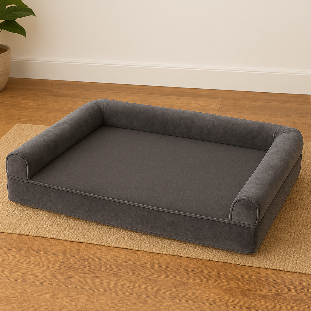 XL Orthopedic Dog Bed – Memory Foam Mattress for Large Dogs, Washable Cover, Non-Slip Base