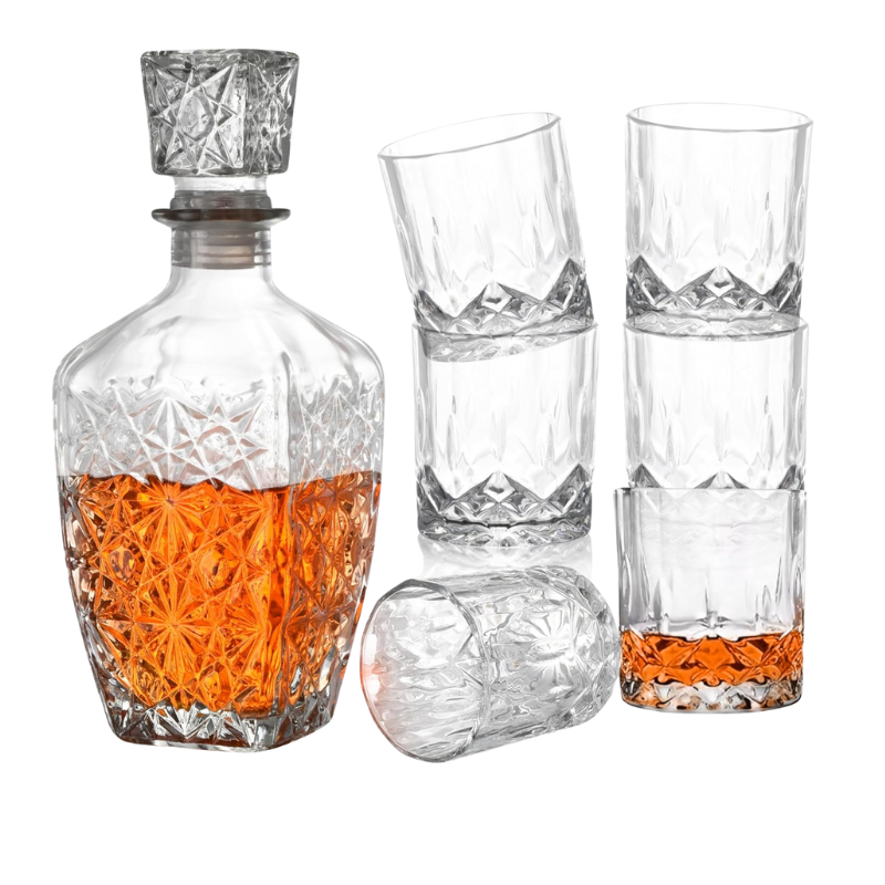 Classic Design Whiskey Decanter Set