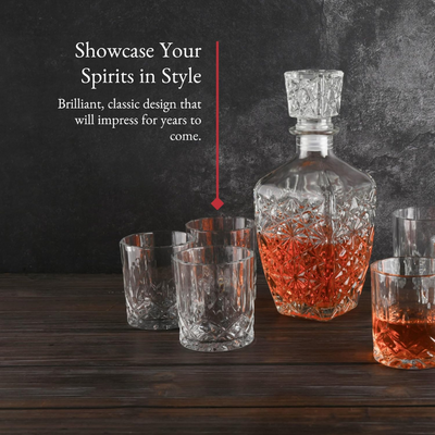 Classic Design Whiskey Decanter Set