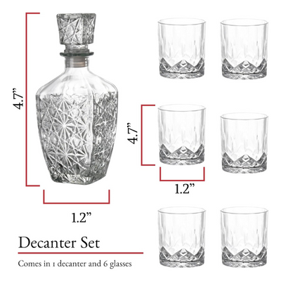 Classic Design Whiskey Decanter Set
