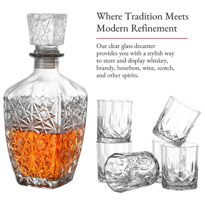 Classic Design Whiskey Decanter Set