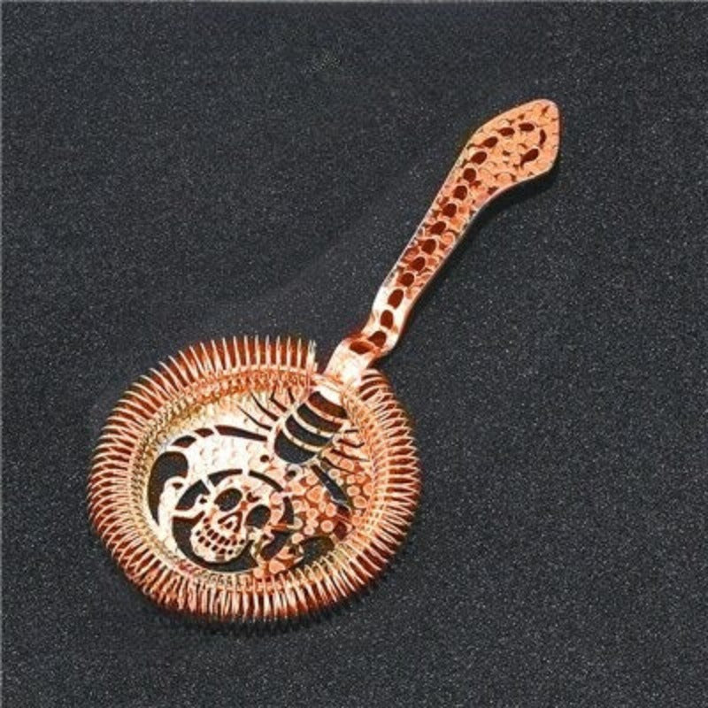 Skull Stainless Steel Cocktail Strainer