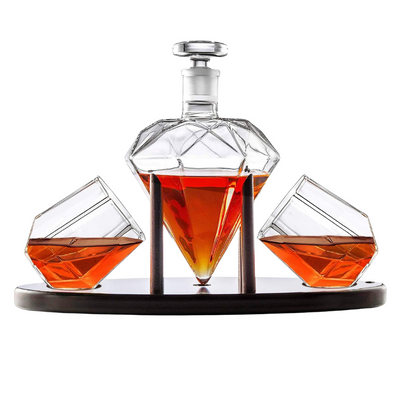 Diamond Shaped Whiskey Decanter Set
