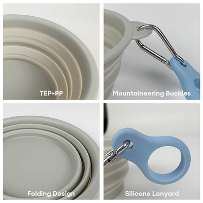 Collapsible Dog Bowl – Portable, Expandable Silicone, Dishwasher-Safe