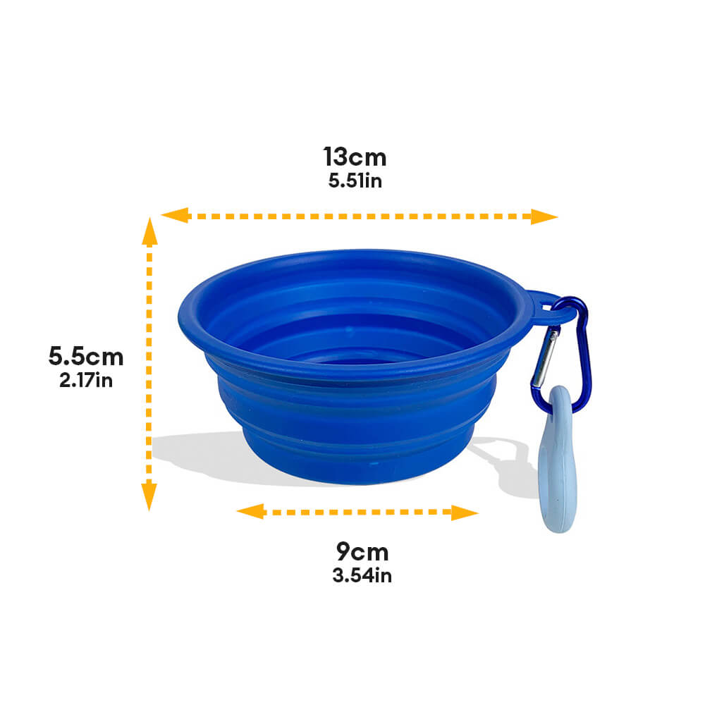Collapsible Dog Bowl – Portable, Expandable Silicone, Dishwasher-Safe