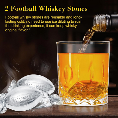 Football Design Glass Whiskey Decanter