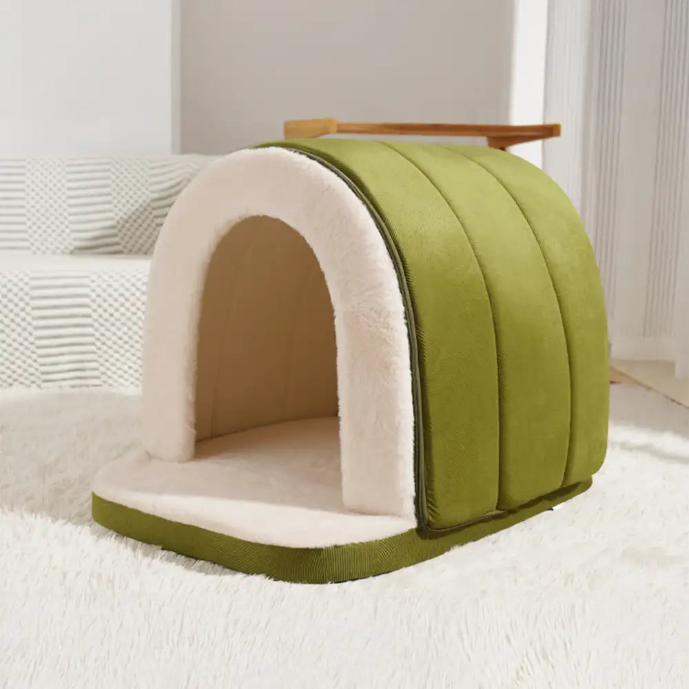 Cat & Dog Cave Bed – Snug Plush Pet House, Anti-Anxiety, Washable, Orthopedic Support (S–L)
