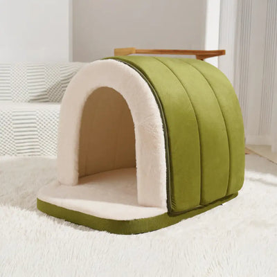 Cat & Dog Cave Bed – Snug Plush Pet House, Anti-Anxiety, Washable, Orthopedic Support (S–L)