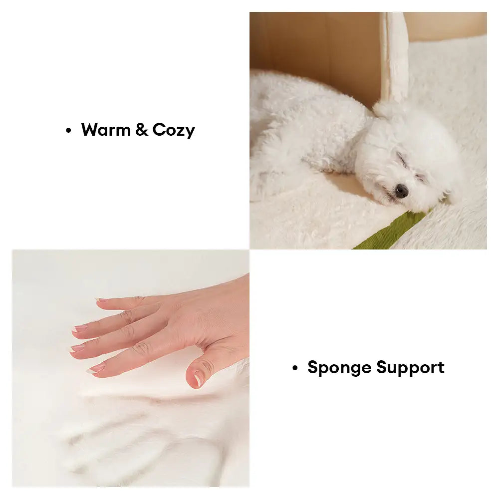 Cat & Dog Cave Bed – Snug Plush Pet House, Anti-Anxiety, Washable, Orthopedic Support (S–L)