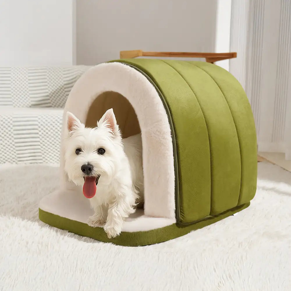 Cat & Dog Cave Bed – Snug Plush Pet House, Anti-Anxiety, Washable, Orthopedic Support (S–L)