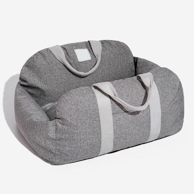 Dog Car Seat Bed – First Class Booster with Safety Belt, Washable Cushion & Travel Carrier