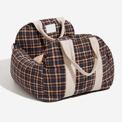 Dog Car Seat Bed – First Class Booster with Safety Belt, Washable Cushion & Travel Carrier