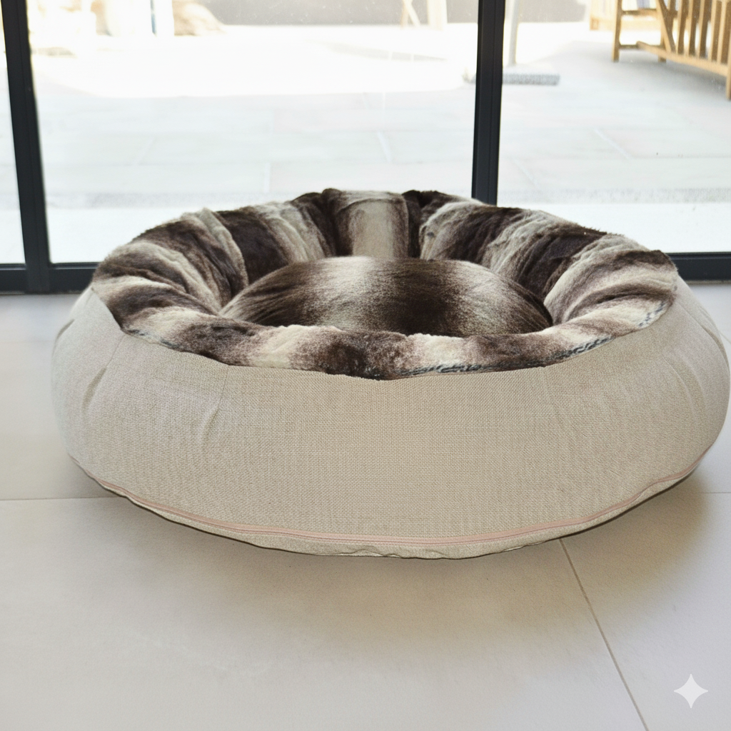 Donut Dog Bed – Calming Orthopedic Washable Luxury Nest for Medium to XL Dogs