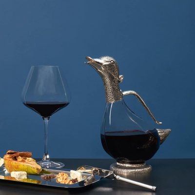 Duck Shape Wine Decanter With Sculpted Handle