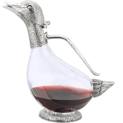 Duck Shape Wine Decanter With Sculpted Handle
