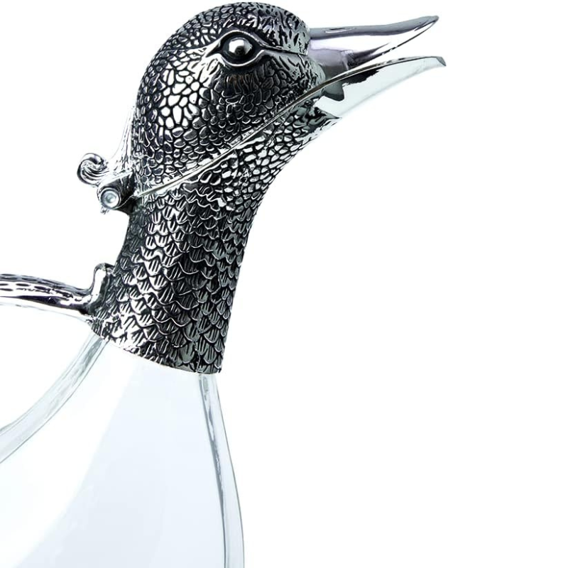 Duck Shape Wine Decanter With Sculpted Handle