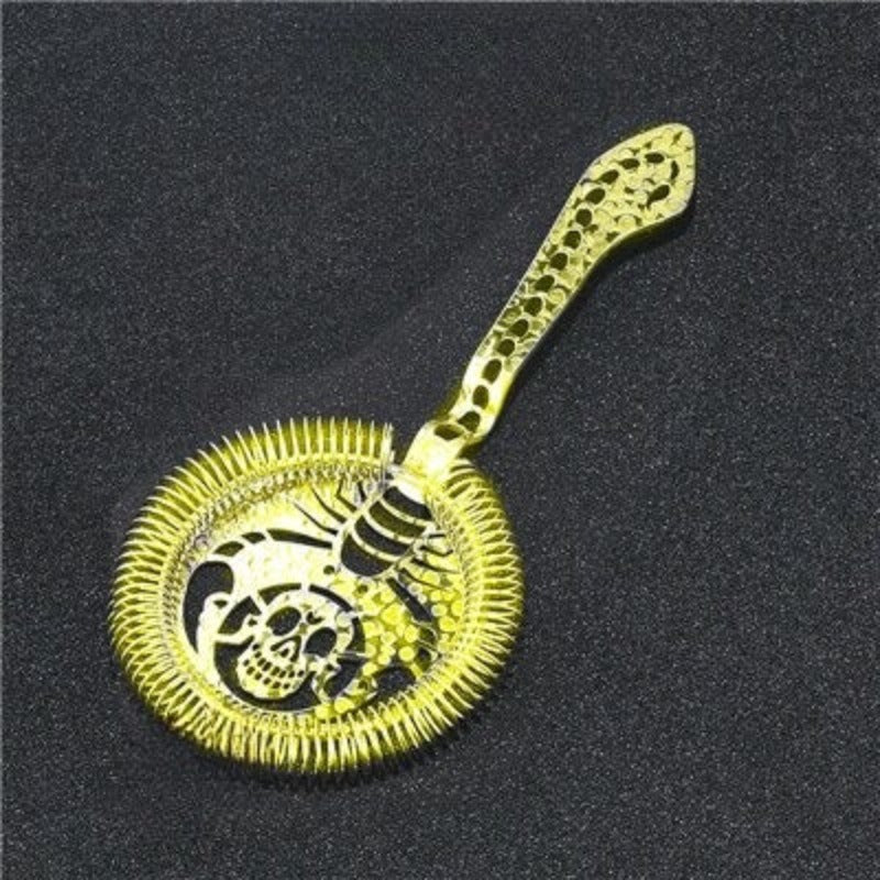 Skull Stainless Steel Cocktail Strainer