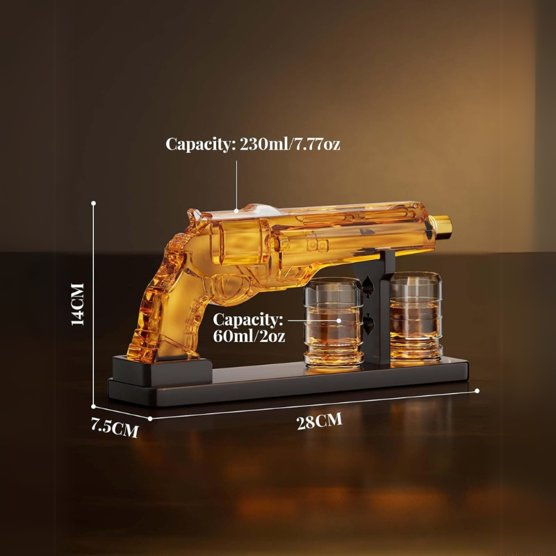 Gun Designed Whiskey Decanter Set