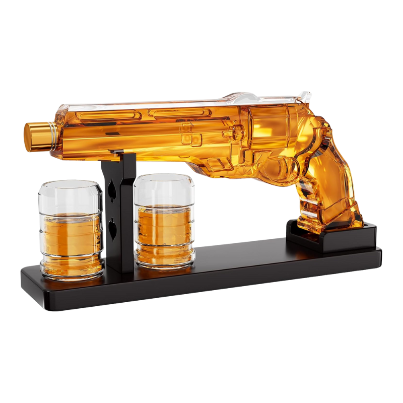 Gun Designed Whiskey Decanter Set