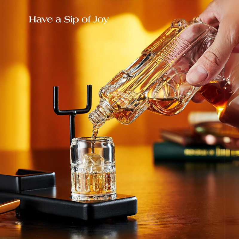 Gun Inspired Whiskey Decanter Set