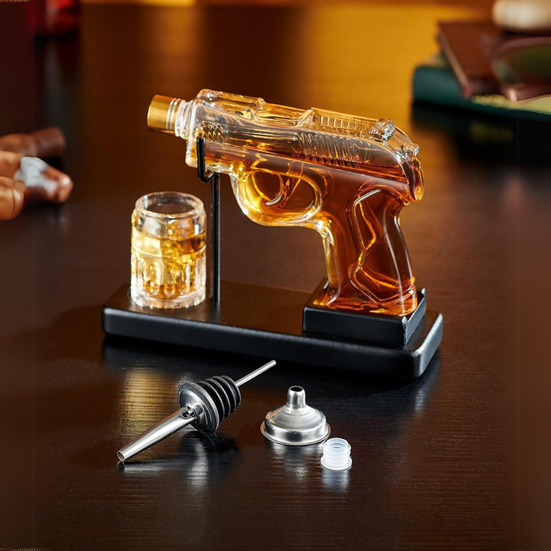 Gun Inspired Whiskey Decanter Set