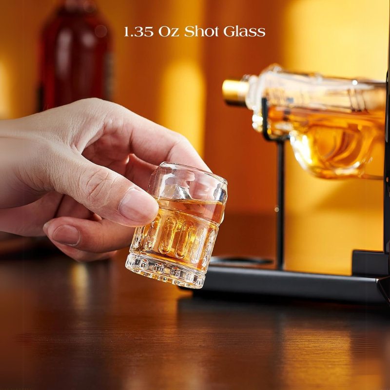 Gun Inspired Whiskey Decanter Set